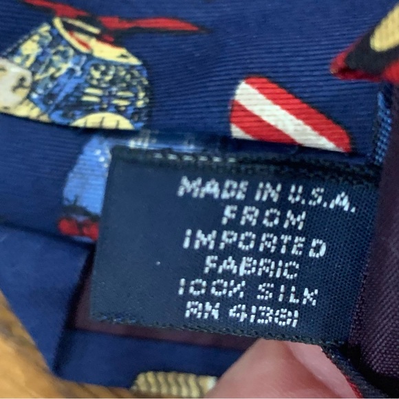 POLO by RALPH LAUREN Fighter Planes 100% Silk Tie - Picture 5 of 6